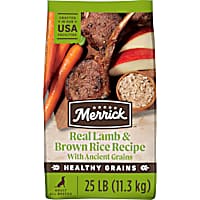 Merrick Healthy Grains Wholesome and Natural Kibble with Lamb and Brown Rice Premium Adult Dry Dog Food