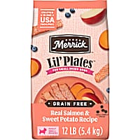 Merrick Lil' Plates Premium Grain Free Real Salmon and Sweet Potato Kibble Dry Dog Food for Small Dogs