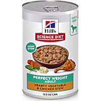 Hill's Science Diet Hearty Vegetable & Chicken Stew Adult Perfect Weight Canned Wet Dog Food