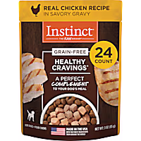Instinct Healthy Cravings Grain Free Real Chicken Recipe Natural Wet Dog Food Topper