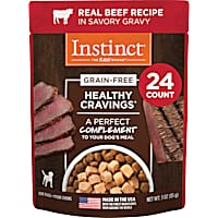 Instinct Healthy Cravings Grain Free Real Beef Recipe Natural Wet Dog Food Topper