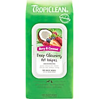 TropiClean Berry & Coconut Deep Cleaning Pet Wipes