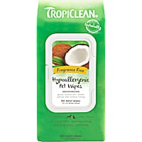 TropiClean Fragrance Free Hypoallergenic Pet Wipes