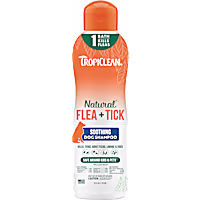 TropiClean Natural* Flea + Tick Soothing Shampoo for Dogs
