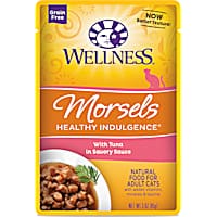 Wellness Complete Health Healthy Indulgence Natural Grain Free Morsels With Tuna in Savory Sauce Wet Cat Food