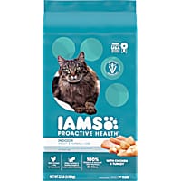 Cat food with fiber top