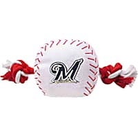 Pets First Milwaukee Brewers Nylon Baseball Rope Toy for Dogs