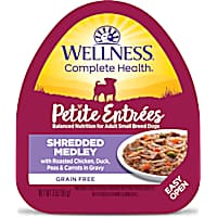 Wellness Complete Health Petite Entrees Shredded Medley with Roasted Chicken, Duck, Peas & Carrots Wet Dog Food
