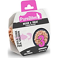 PureBites Mixers Wild Skipjack Tuna & Wild Alaskan Salmon in Water Cat Food Toppers