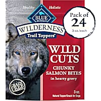 Blue Buffalo Wilderness Trail Toppers Wild Cuts Salmon Bites in Hearty Gravy Dog Wet Food