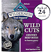 Blue Buffalo Wilderness Trail Toppers Chunky Beef Bites in Hearty Gravy Wet Dog Food