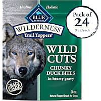 Blue Buffalo Wilderness Trail Toppers Wild Cuts Natural High-Protein Duck Bites in Hearty Gravy Wet Dog Food