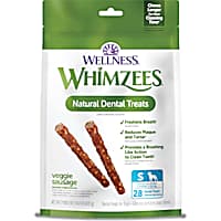 Whimzees by Wellness Veggie Sausage Natural Grain Free Small Dental Chews for Dogs