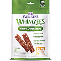 Whimzees by Wellness Veggie Strip Natural Grain Free Medium Dental Chews for Dogs