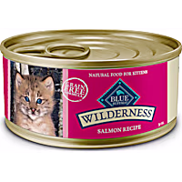 Blue Buffalo Wilderness Natural High Protein Grain Free Salmon Pate Wet Food for Kittens