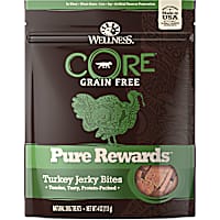 Wellness CORE Natural Grain Free Pure Rewards Turkey Recipe Jerky Bites Dog Treats