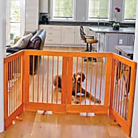 Cardinal Gates Oak 4-Panel Freestanding Pet Gate