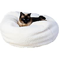 Carolina Pet Company White Sherpa Puff Ball Dog Bed