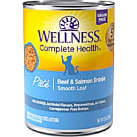 Wellness Complete Health Beef & Salmon Natural, Protein-Rich, Grain Free Pate Adult Wet Cat Food