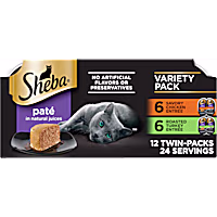 Sheba Perfect Portions Savory Chicken & Roasted Turkey Flavor Wet Cat Food Pate Variety Pack