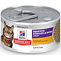 Hill's Science Diet Sensitive Stomach & Skin Chicken & Vegetable Entree Canned Wet Cat Food