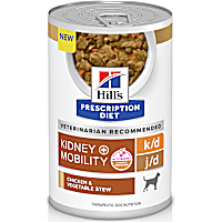 Hill's Prescription Diet k/d Kidney Care + Mobility Chicken & Vegetable Stew Flavor Canned Dog Food
