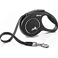 Flexi Classic Retractable Dog Leash in Black, 10'