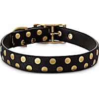 Bond & Co. Gilded Polka Dot Dog Collar