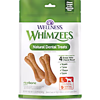 Whimzees by Wellness Rice Bone Natural Grain Free Large Dental Chews for Dogs