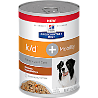 Hill's Prescription Diet k/d Kidney Care + Mobility Chicken & Vegetable Stew Flavor Canned Dog Food
