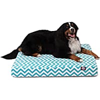 Majestic Pet Teal Chevron Shredded Memory Foam Rectangle Dog Bed