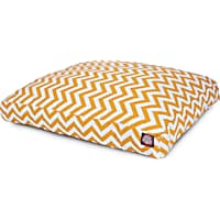 Majestic Pet Yellow Chevron Shredded Memory Foam Rectangle Dog Bed