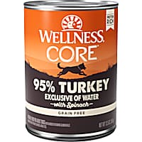 Wellness CORE 95% Natural Wet Grain Free Turkey & Spinach Dog Food