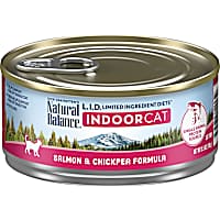 Natural Balance L.I.D. Limited Ingredient Diets For Indoor Cats, Salmon & Chickpea Formula Wet Cat Food