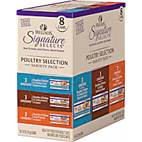 Wellness CORE Signature Selects Natural Canned Grain Free Cat Food Variety Pack, Poultry Selection Eight