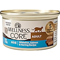 Wellness CORE Natural Grain Free Whitefish Salmon & Herring Pate Wet Canned Cat Food