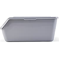 So Phresh Scatter Shield High-Back Litter Box in Gray