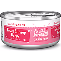 WholeHearted All Life Stages Canned Cat Food - Grain Free Tuna and Shrimp Recipe Flaked in Gravy