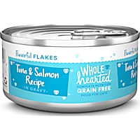 WholeHearted All Life Stages Canned Cat Food - Grain Free Tuna and Salmon Recipe Flaked in Gravy