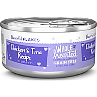 WholeHearted All Life Stages Canned Cat Food - Grain Free Chicken and Tuna Recipe Flaked in Gravy
