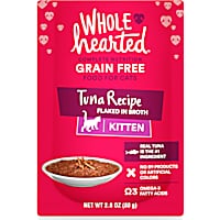 WholeHearted Grain Free Tuna Recipe Flaked in Broth Wet Kitten Food
