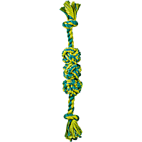 Leaps & Bounds Rope Tug Triple Monkey Fist Dog Toy in Assorted Colors