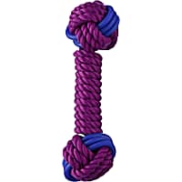 Leaps & Bounds Toss and Tug Rope Barbell Dog Toy With TPR in Assorted Colors