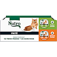Nutro Perfect Portions Multipack Turkey Recipe and Chicken Recipe Wet Cat Food Pate