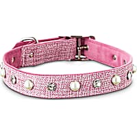 Bond & Co. Glitz and Glamor Pink Tweed Dog Collar