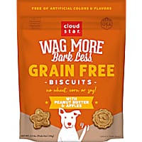 Cloud Star Wag More Bark Less Grain Free Peanut Butter & Apples Dog Treats