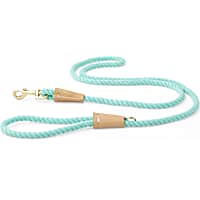 Bond & Co. Buff and Turquoise Rope Dog Leash