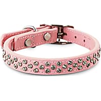 Bond & Co. Twinkled Pink Leather Dog Collar