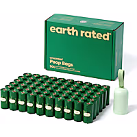 Earth Rated Dog Poop Bag Holder with Unscented Leakproof Dog Poop Bags