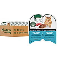 Nutro Perfect Portions Twin-Pack Tray Cuts in Gravy Tuna Recipe Grain Free Natural Wet Cat Food